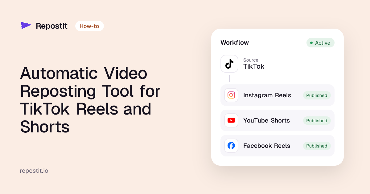 Automatic Video Reposting Tool for TikTok Reels and Shorts