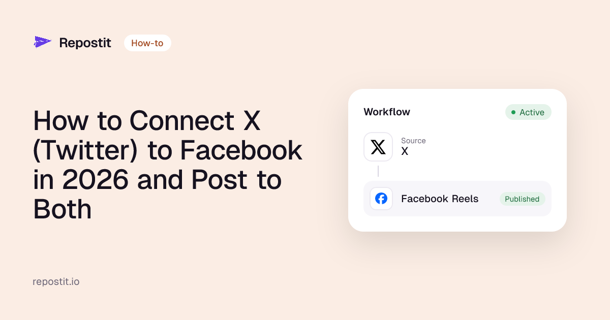 How to Connect X (Twitter) to Facebook in 2026 and Post to Both
