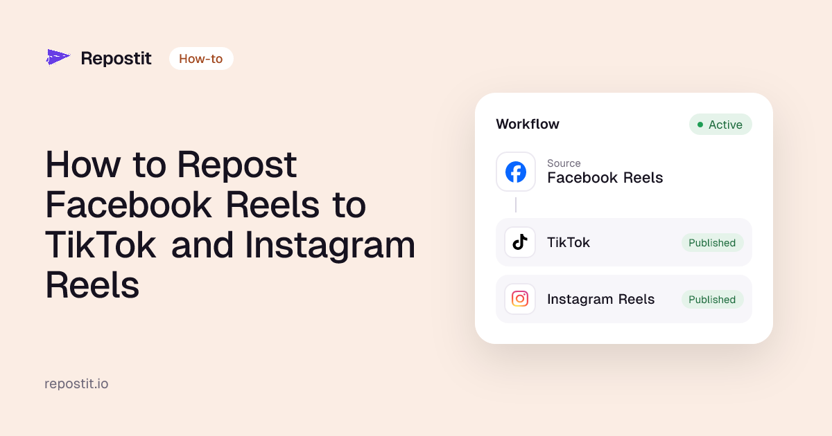 How to Repost Facebook Reels to TikTok and Instagram Reels