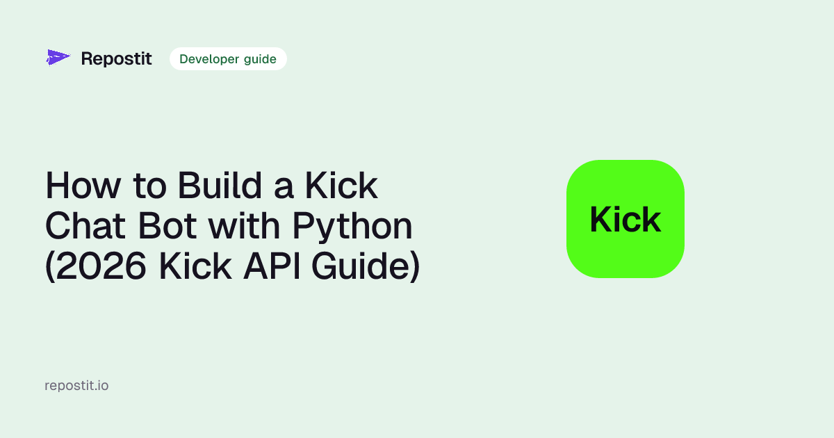How to Build a Kick Chat Bot with Python (2026 Kick API Guide)