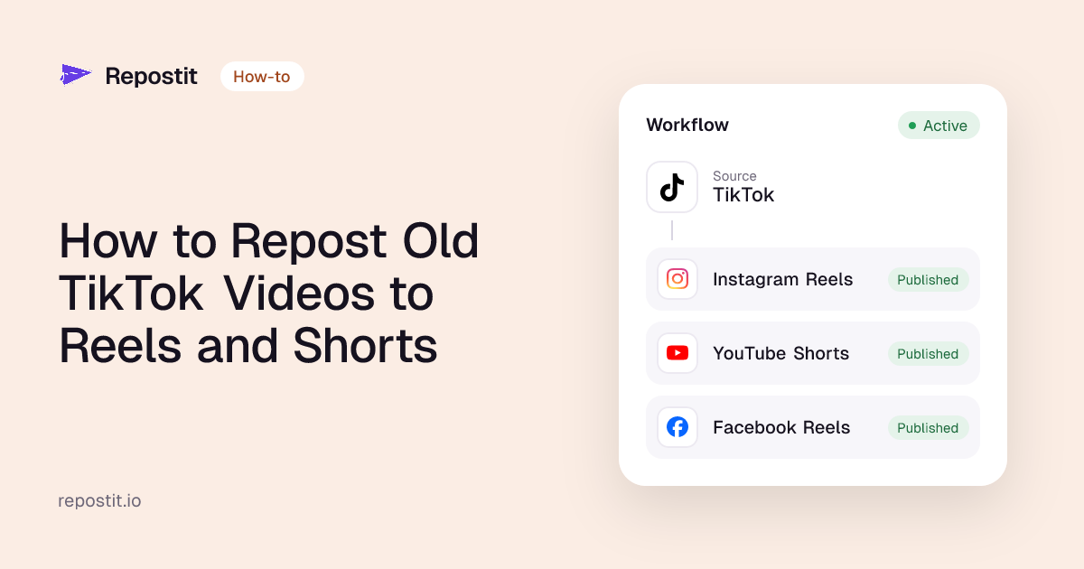 How to Repost Old TikTok Videos to Reels and Shorts