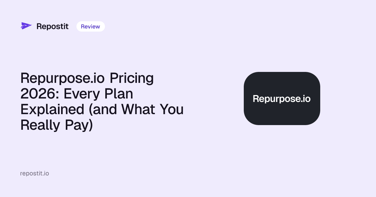 Repurpose.io Pricing 2026: Every Plan Explained (and What You Really Pay)