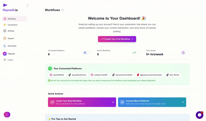 Repost TikTok on Instagram Reels Automatically 2026 Guide 6 create a workflow