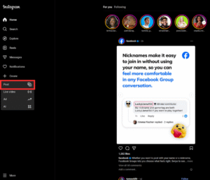 Post Instagram Reels from PC showing the editing interface