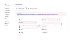 Repost Instagram Reels on TikTok 5 where is located the profile add inside the workflow