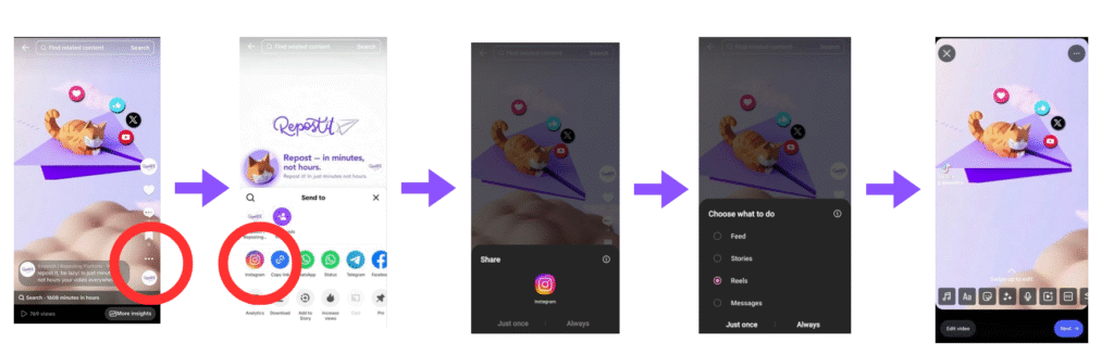 Sharing TikTok Videos step by step