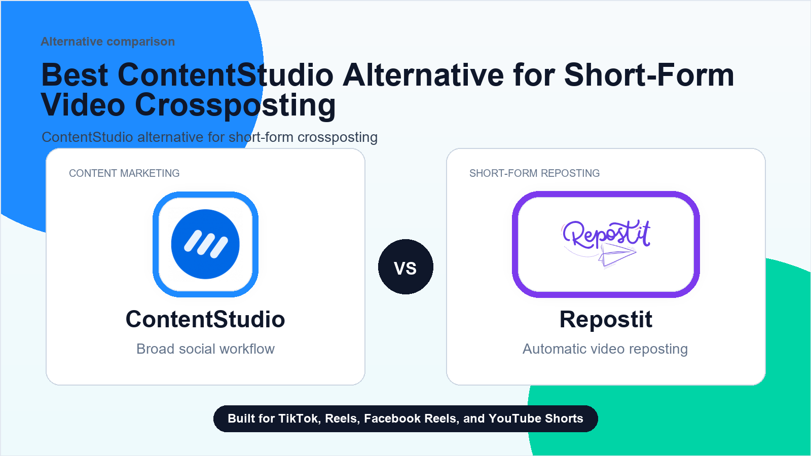 Best ContentStudio Alternative for Short-Form Video Crossposting comparison illustration
