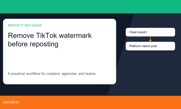 Repost TikTok to YouTube Shorts Without a Watermark comparison illustration